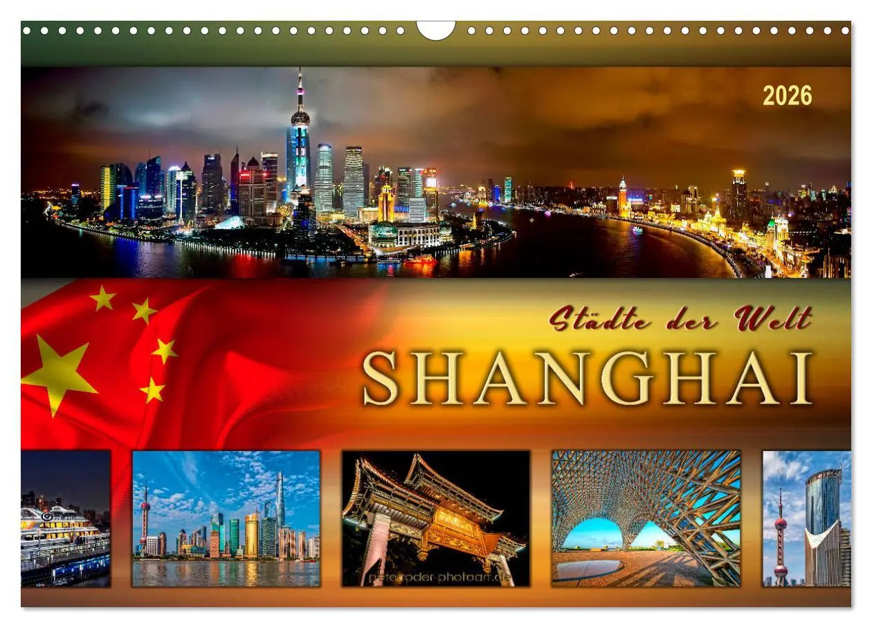 Cover: 9783457899267 | Städte der Welt - Shanghai (Wandkalender 2026 DIN A3 quer),...